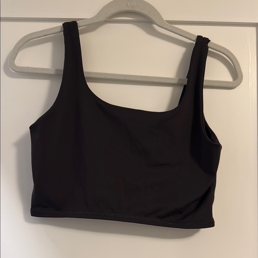 WeWoreWhat Brown Athletic Crop Top